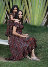 Burgundy Ruffles for Mother