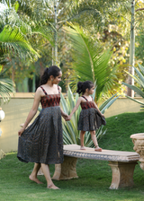 Coral Blue Goa Silk Midi Dress/Top for Mother