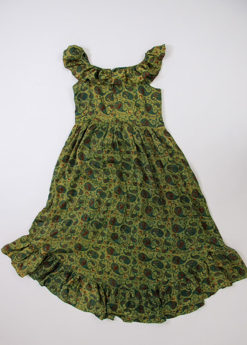  Playful Beach Flower Print Design in Silk Dress