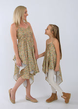 Mother & Daughters Fun in the Sun Halter Top Shift Dress combo