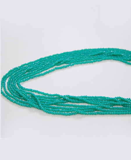 Cyan Beads Stone Necklace Jewellry