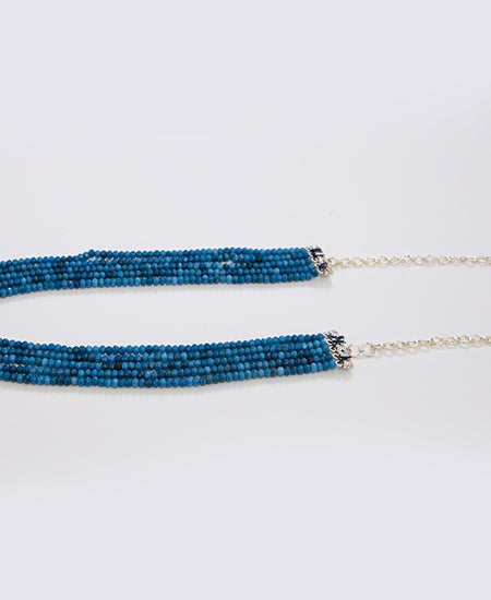 Sapphire Beads Stone Necklace Jewellry