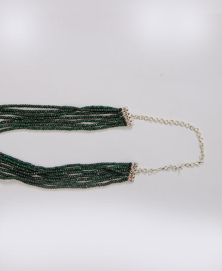 Green Emerald Beads Stone Necklace Jewellry